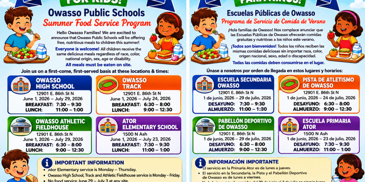 Free Summer Meals for Kids Returns to Owasso Public Schools
