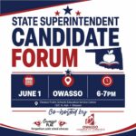 The Owasso Chamber of Commerce is inviting the community to attend the 2026 State Superintendent Forum on Monday, June 1.
