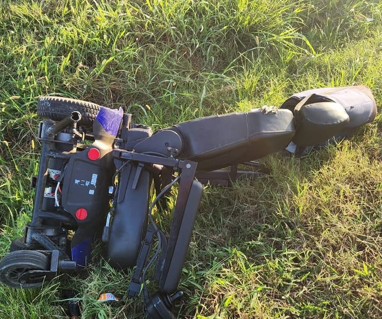 A man using a motorized wheelchair was killed in an apparent hit-and-run crash early Monday morning