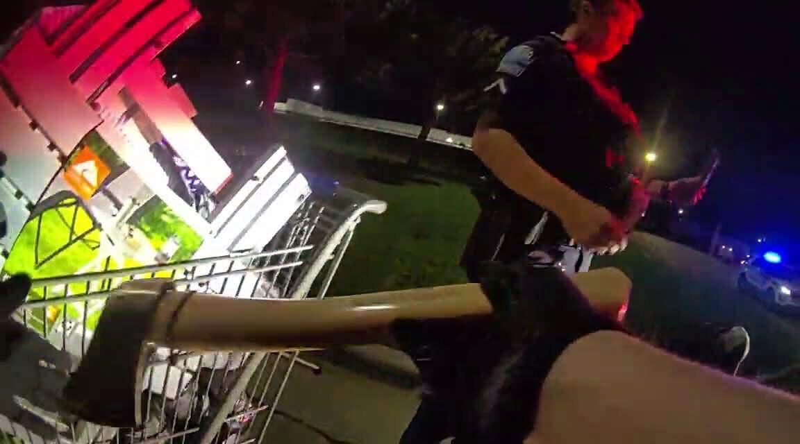 WALMART THEFT SUSPECT STOPPED IN HIS TRACKS… BY A SHOPPING CART!
